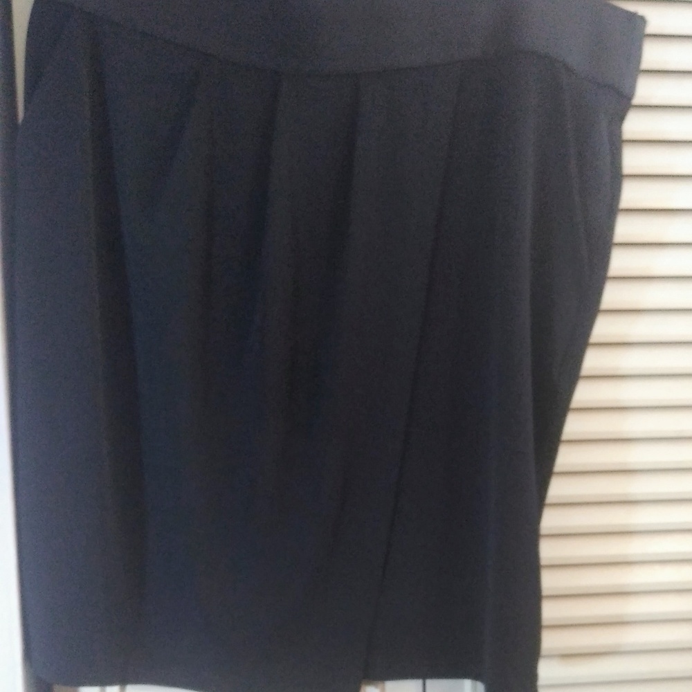 Worthington faux wrap black mini skirt
